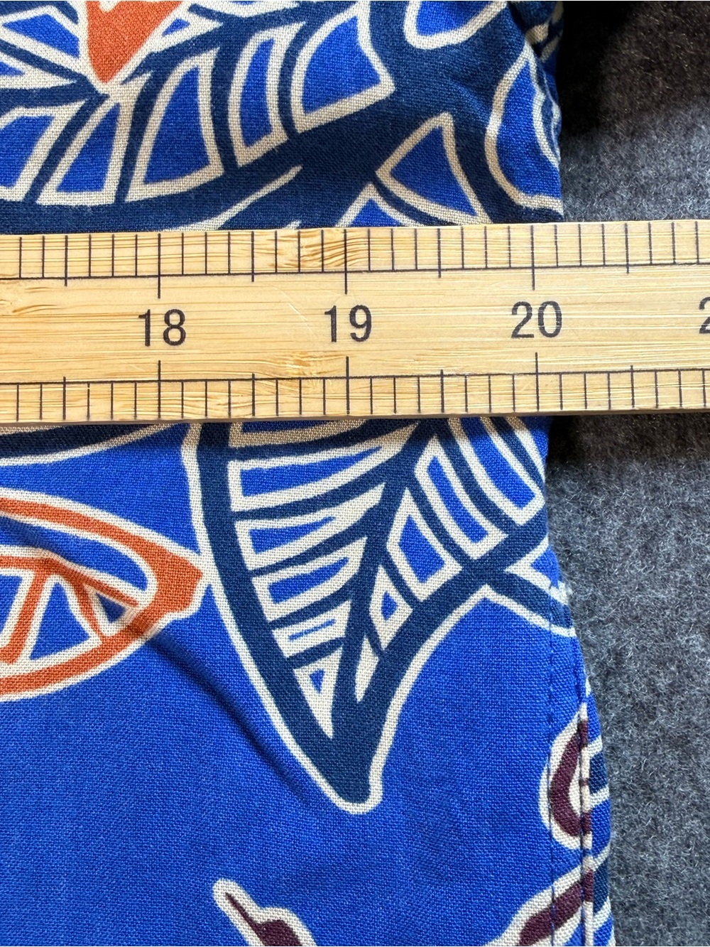Zara Tropical Print Camp Collar Button Front Shirt‎ Blouse Blue Orange Women's S - Picture 9 of 10